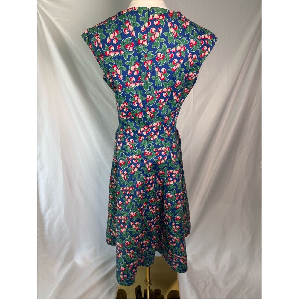 Emmy Design Sweden The Goodness Gracious Cherry Print Dress Vintage Style US 12 - Picture 4 of 12